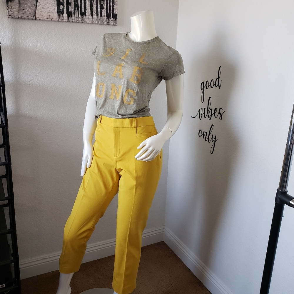 Banana Republic Mustard Cropped Pants